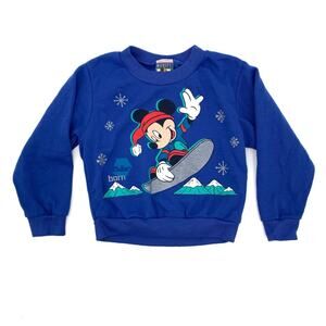 VTG MICKEY'S STUFF Air Born Snowboarding Crewneck Kids 4T